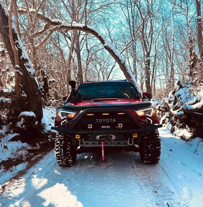 Snow on a forest service trail